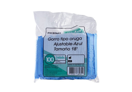 Gorro Tipo Oruga Azul Alfa 100 Und