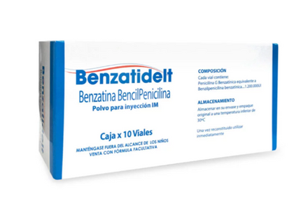 Benzatidelt 2.400.000 Ui 10 Viales