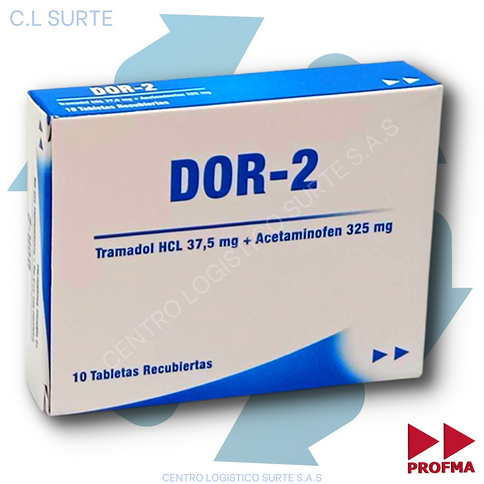 Dor-2  325 Mg / 37.5 Mg 10 Tabletas
