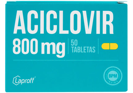 Aciclovir 800 Mg 50 Tabletas