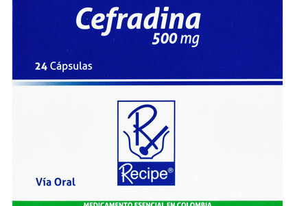 Cefradina 500 Mg 24 Capsulas Rc