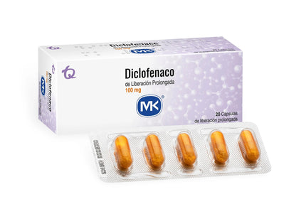 Diclofenaco Retard 100 Mg 20 Capsulas Mk