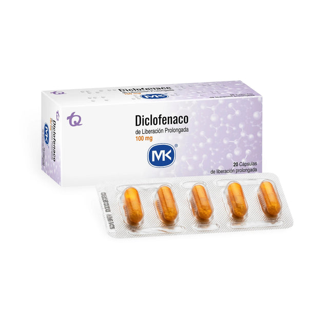 Diclofenaco Retard 100 Mg 20 Capsulas Mk