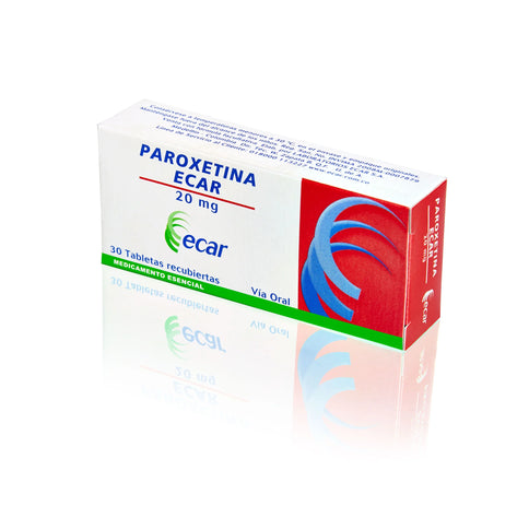Paroxetina 20 Mg 30 Tabletas Ecar