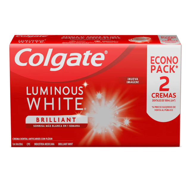 2 Crema Dental Colgate Lumin.White 75 Eco.Pac