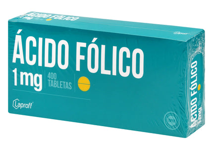 Acido Folico 1 Mg 400 Tabletas