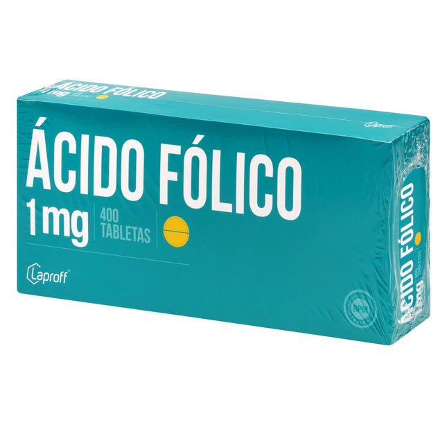 Acido Folico 1 Mg 400 Tabletas