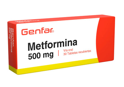 Metformina 500 Mg 30 Tabletas Gf