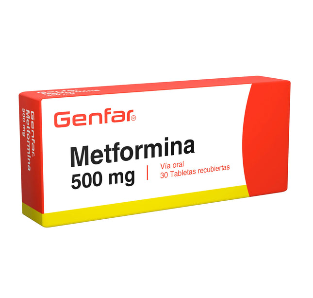 Metformina 500 Mg 30 Tabletas Gf