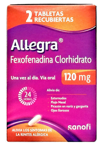 Allegra 120Mg 2 Tabletas