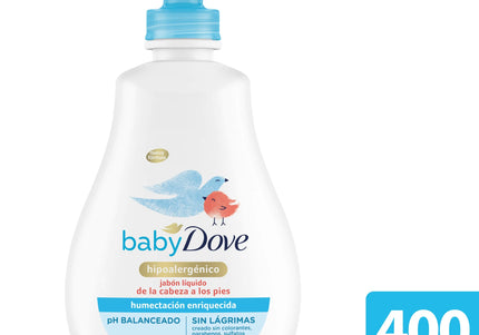 Jabón Dove Baby Liquido Humectación Enriquecida 400Ml