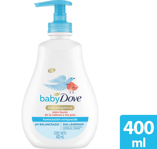 Jabón Dove Baby Liquido Humectación Enriquecida 400Ml