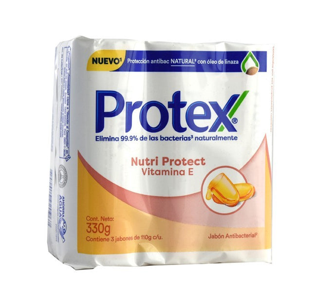3 Jabones Protex Nutri Protección Vitamina E 110Gr