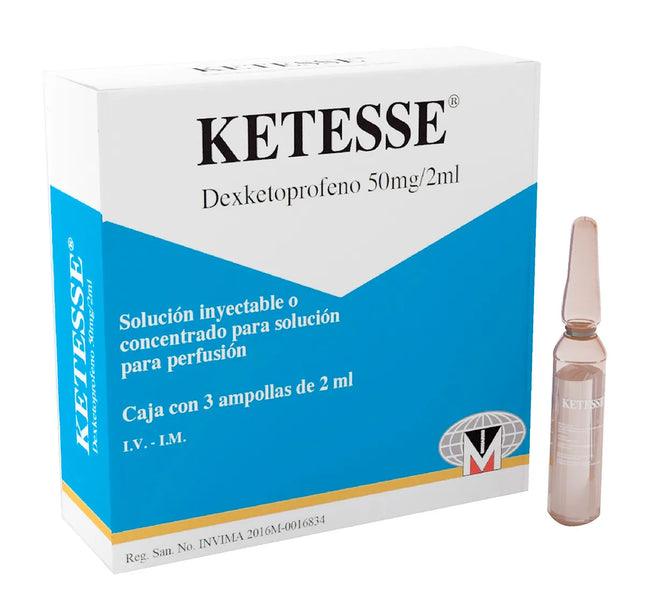 Ketesse 50 Mg Inyectable 3 Ampollas