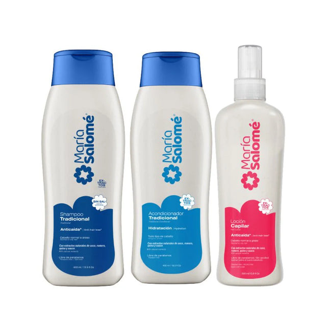 Kit Maria Salome Prevención Caída Shampoo+ Acondicionador + Loción