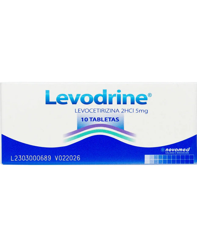 LEVODRINE LEVOCETIRIZINA 5 MG 10 TBS