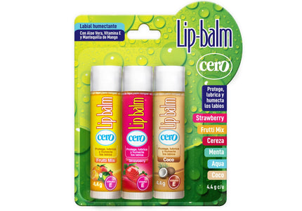 Protector Labial Kit Lip Balm Cero 3 Unidades
