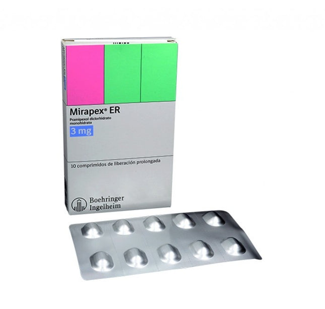 Mirapex Er 3 Mg 10 Tabletas