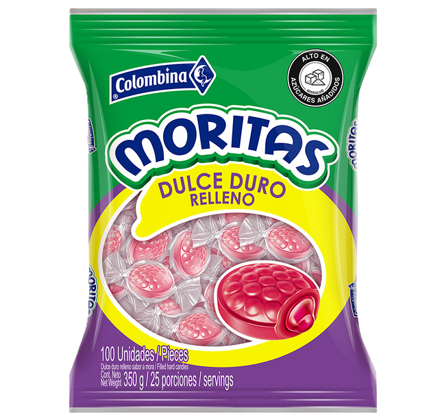 Moritas Dulce Duro Relleno Bolsa 100 Uds