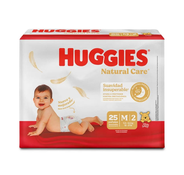 Pañales Huggies Natural Care Etapa 2 25 Unds