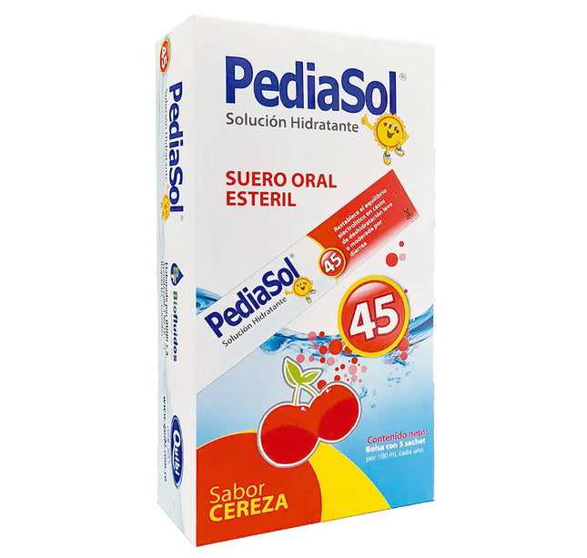 Pediasol 45 Cereza 100 Ml Dis 5 Sobres