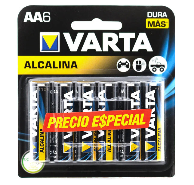 Pila Varta Alkalina AA 6 Unidades Precio Especial