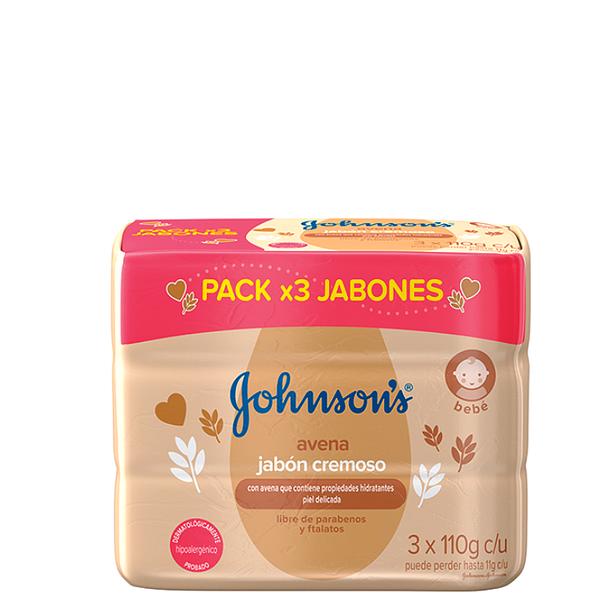 3 Jabón Johnsons Adulto Avena 110 Gr