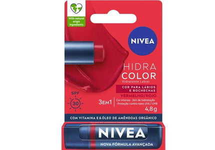 Labial Nivea Hidra Color Rojo