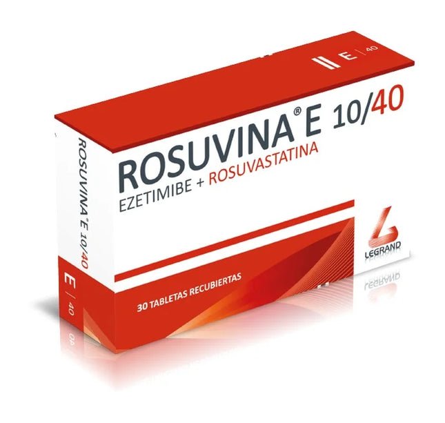 Rosuvina E Ezetimibe +Rosuvina 10/40 30 Tabletas