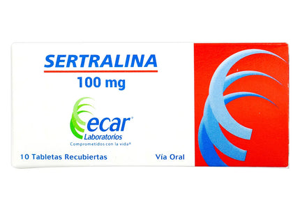 Sertralina 100 Mg 10 Tabletas Recubiertas Ecar