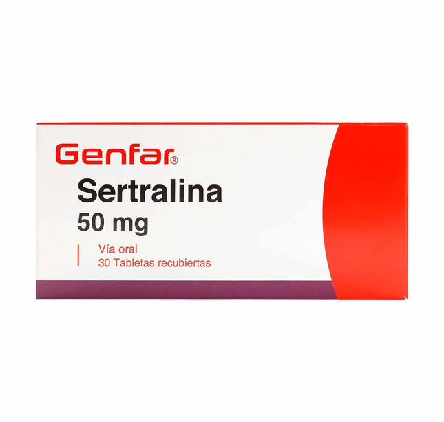 Sertralina 50Mg 30 Tabletas Recubiertas Gf