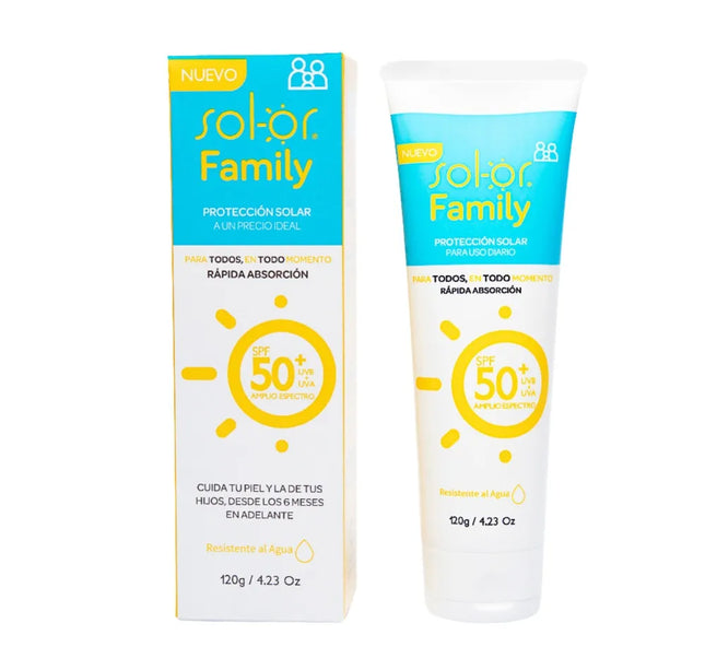 Bloqueador Sol-Or Family Spf 50 12 Sobres 10 Gr