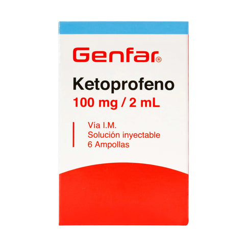 Ketoprofeno 100 Mg 6 Ampollas Gf