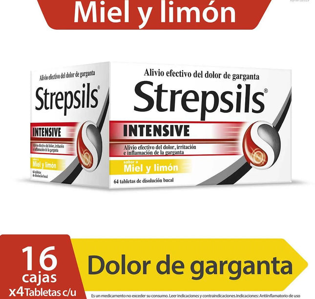 Strepsils Intensive Naranja Sin Azucar 16 Tabletas
