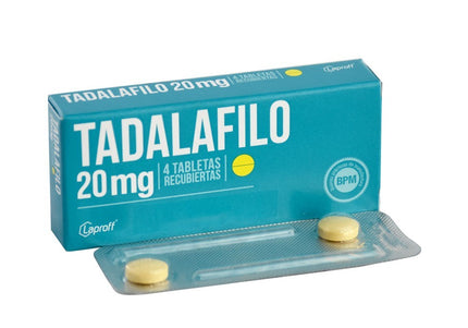 Tadalafilo 20 Mg 4 Tabletas
