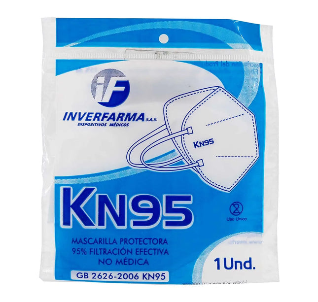 Tapabocas Kn95 Sin Válvula Uso No Medico