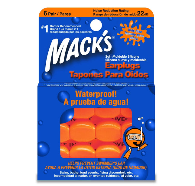 Tapones Para Oido Silicona Naranja 6 Pares