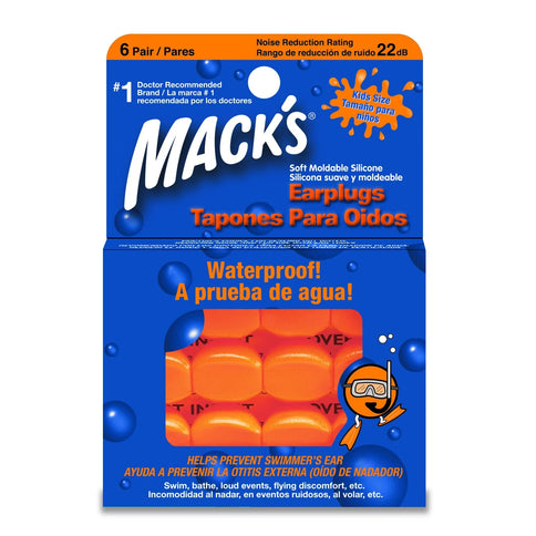 Tapones Para Oido Silicona Naranja 6 Pares