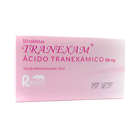Tranexam 500 Mg 10 Tabletas