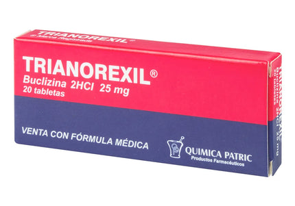 Trianorexil 25 Mg 20 Tabletas