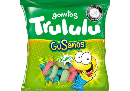 Gomas Trululu Gusanos Ácidos Bolsa 70 Gr