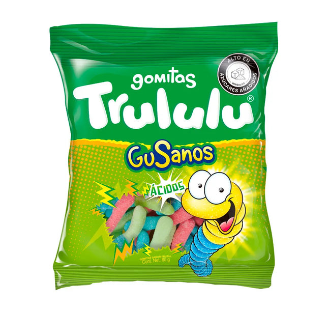 Gomas Trululu Gusanos Ácidos Bolsa 70 Gr