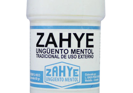 Unguento Zahye Mentol Pote 60 Gr.
