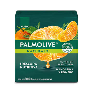 3 Jabones Palmolive Mandarina Y Romero 110Gr