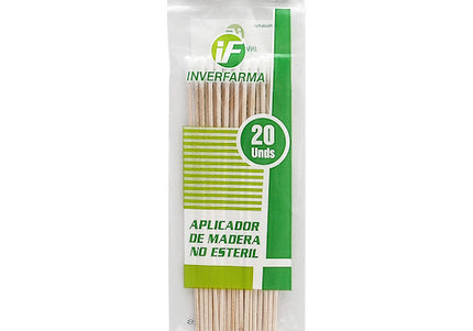 Aplicador Madera 20 Und Inverfarma