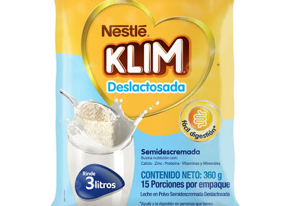 Leche Klim Deslactosada Semidescremada 360 G