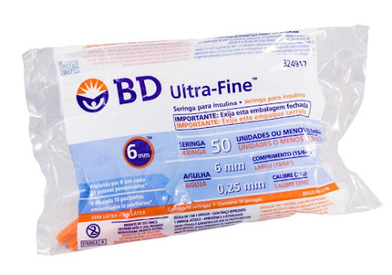 Jeringa Bd Insulina 0.5 Ml 31Gx6Mm 10 Unidades
