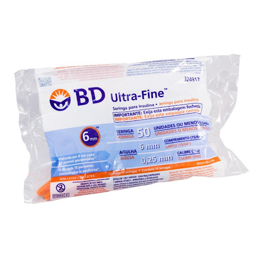 Jeringa Bd Insulina 0.5 Ml 31Gx6Mm 10 Unidades
