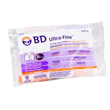 Jeringa Bd Insulina 0.3 Ml 31Gx6Mm 10 Unidades
