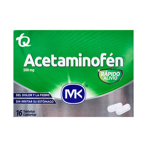 Acetaminofen 500 Mg 16 Tbs Mk